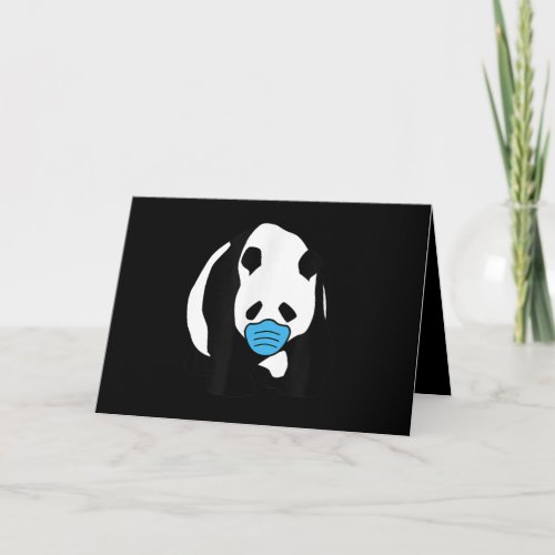 Panda Lover  Cute Panda Bear Face Mask Card