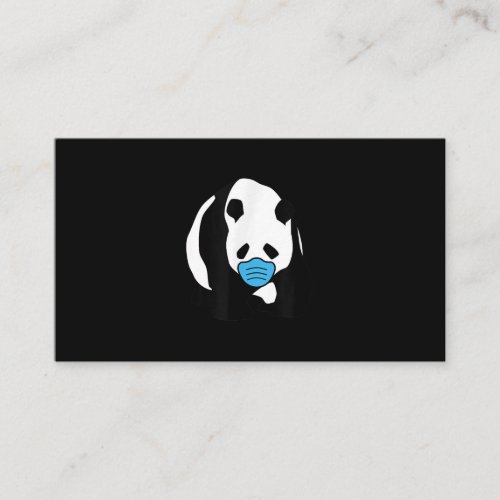 Panda Lover  Cute Panda Bear Face Mask Enclosure Card