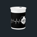 Panda Lover Drink Pitcher<br><div class="desc">Funny illustration for panda lover. Only for dark color background.</div>