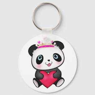 Panda Lover Fan Gift Valentine's Day Heart Present Keychain