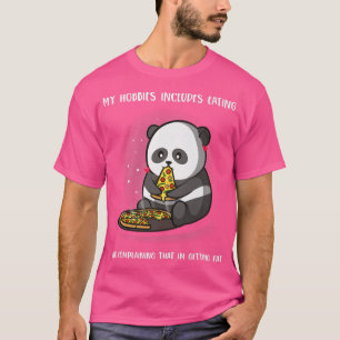 Panda Lover Funny Pizza Eating Panda  T-Shirt