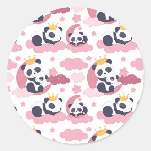 Panda Lover  I Am Nicknamed As Panda Classic Round Sticker