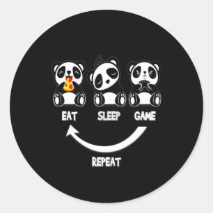 Panda Lover Keep Calm And Love Panda Classic Round Sticker