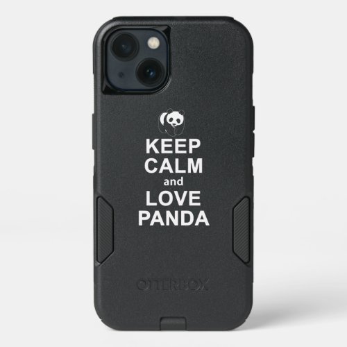 Panda Lover  Kepp Calm And Love Panda iPhone 13 Case