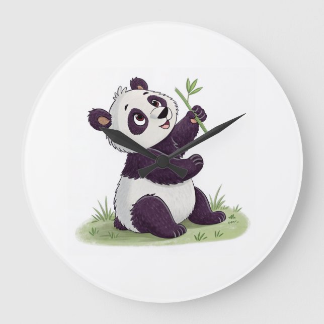 Panda Lover’s Clock | Fun Animal Wall Decor (Front)
