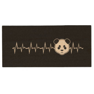 Panda Lover Wood Flash Drive