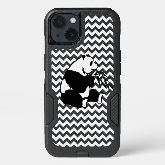 Panda Lovers Custom Chevron Otterbox iPhone Case (Back)