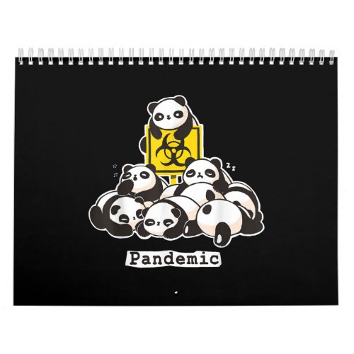 Panda Lovers  Cute Panda Funny Pandemic Calendar