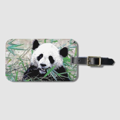 Panda Luggage Tag