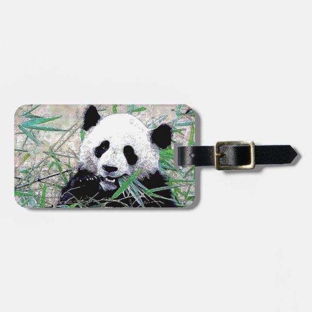 Panda Luggage Tag (Front Horizontal)