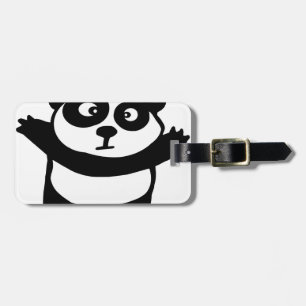 panda luggage tag