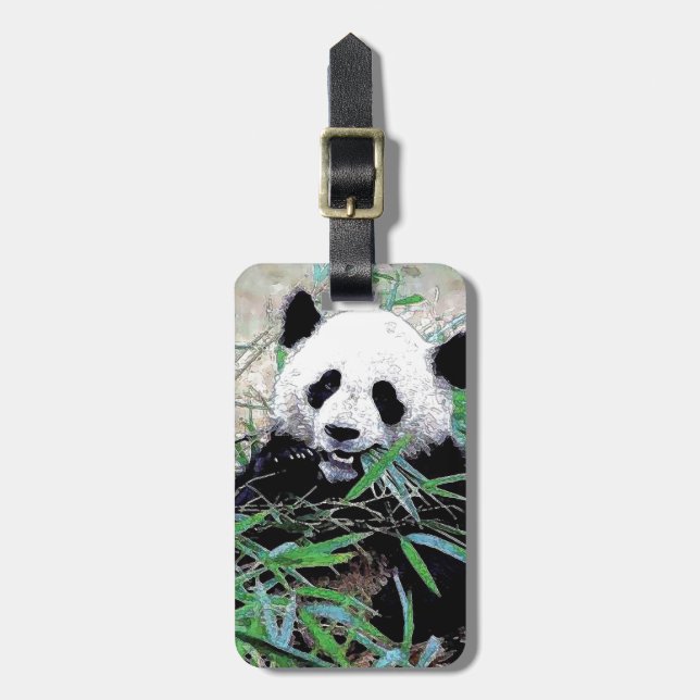 Panda Luggage Tags (Front Vertical)