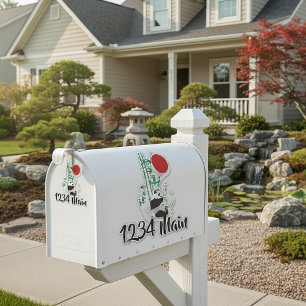 Panda mailbox sticker