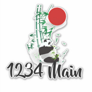 Panda mailbox sticker
