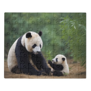 Panda Mama and Baby Jigsaw Puzzle