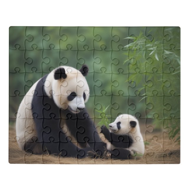 Panda Mama and Baby Jigsaw Puzzle (Puzzle Horizontal)