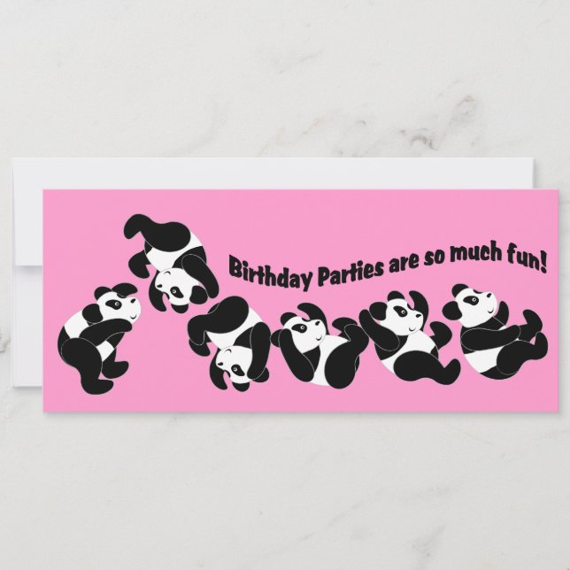 Panda Mania Invitation (Front)