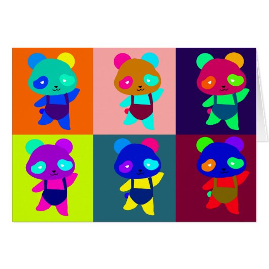panda marilyn pop art cards (Front Horizontal)