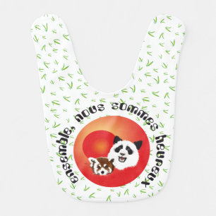 Panda Meeting Litten Baby Bib