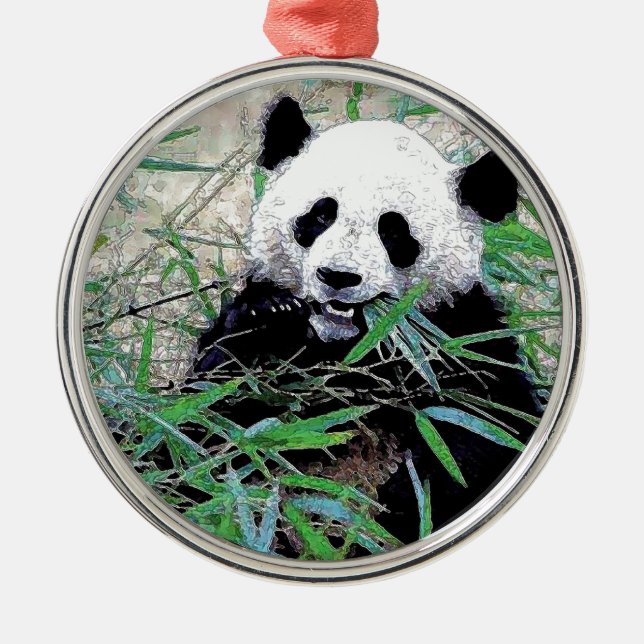 Panda Metal Ornament (Front)
