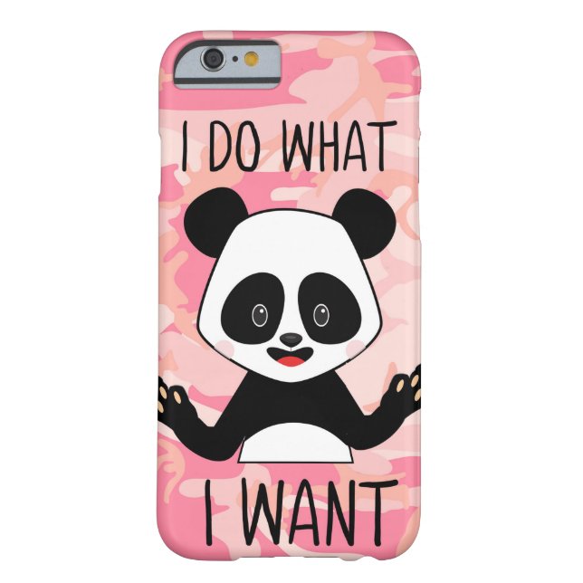 Panda Middle Finger I Do What I Want Funny Meme Case-Mate iPhone Case (Back)