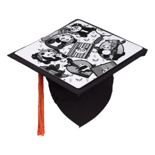 Panda Mix  Graduation Cap Topper
