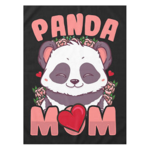 Panda Mom Gift For Owner Panda Mom Tablecloth