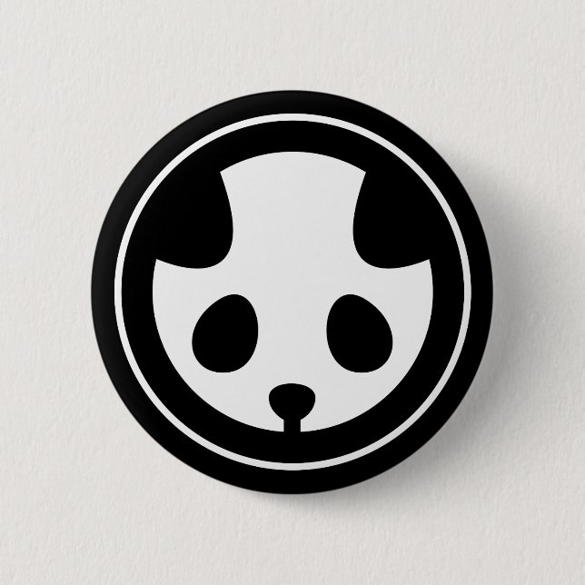 Panda mon pinback button (Front)