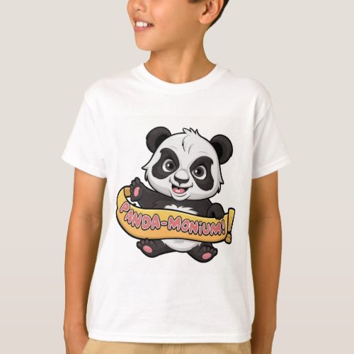 Panda_monium _ Baby Panda Cartoonish Illustration T_Shirt