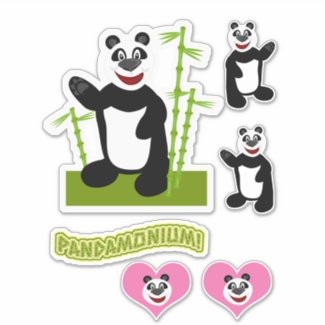 Panda-monium Cute Cartoon Panda Bear Set