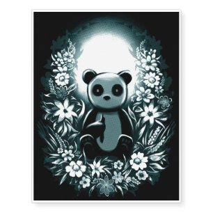 Panda Moon Temporary Tattoos