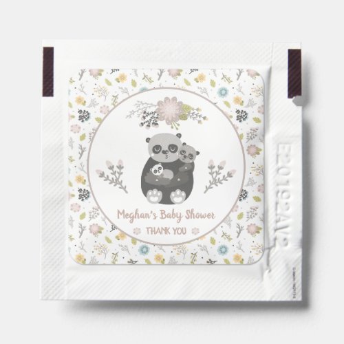 Panda Mother and Cub Baby Shower Favor Hand Sanitizer Packet