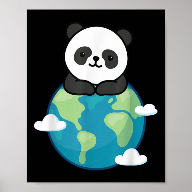 Panda Mother Earth Day Funny For Planet Environmen Poster (Front)