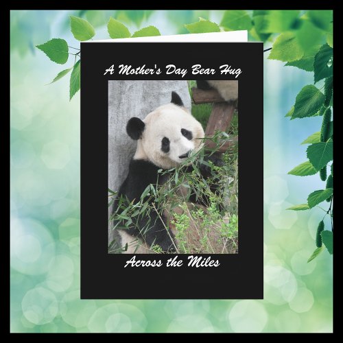 Panda Mothers Day Bear Hug Across Miles Greeting Card