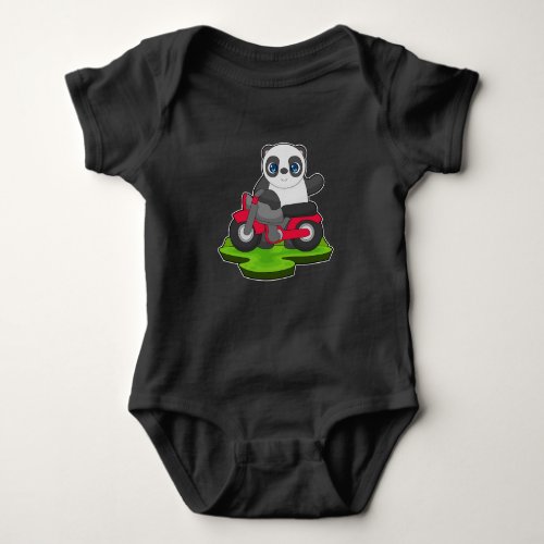 Panda Motorcycle Baby Bodysuit