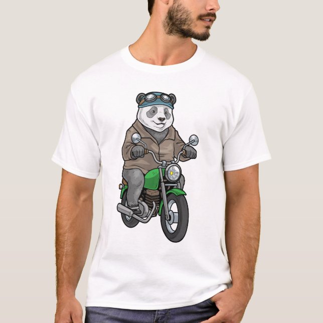 Panda Motorcycle T-Shirt (Front)