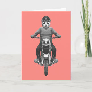 Panda Motorcyle Rider Card