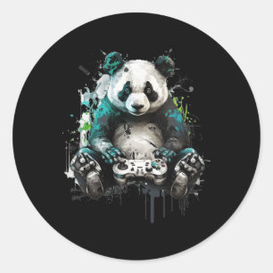 Panda Music Dj Controller Gaming Panda Classic Round Sticker