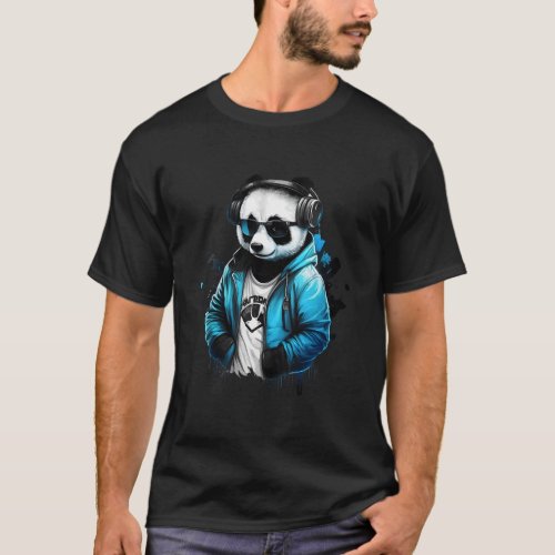 Panda Music Dj Controller Gaming Panda T_Shirt