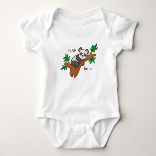 panda nap time baby bodysuit