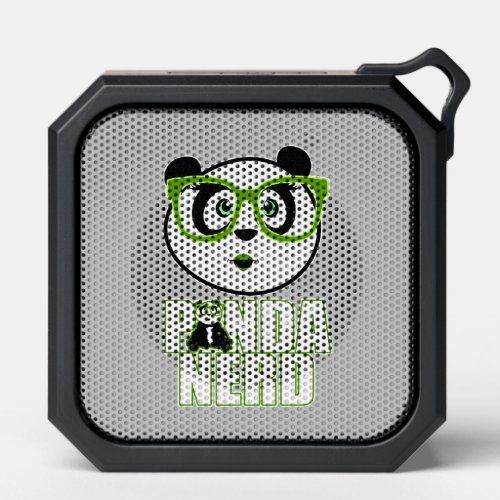 Panda Nerd Girl _ Green Bluetooth Speaker