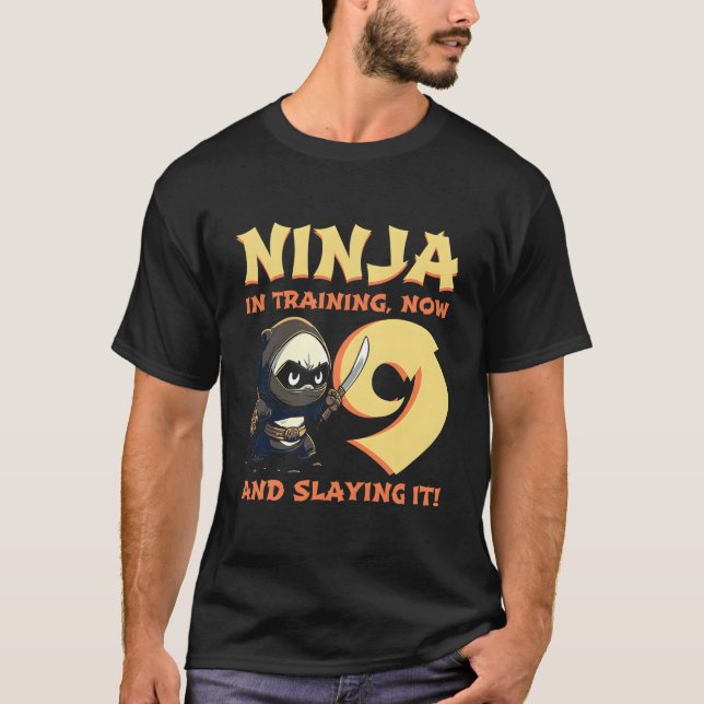 Panda Ninja I'M 9 Nine Ninja 9Nd T-Shirt (Front)