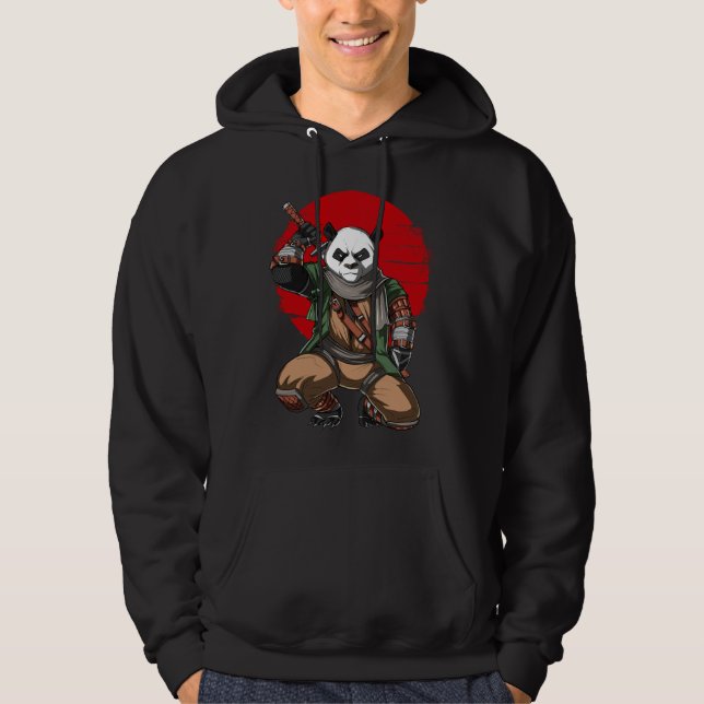 Panda Ninja Samurai Hoodie (Front)