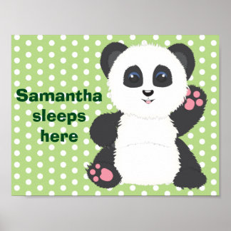 Panda nursery poster