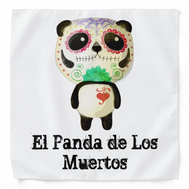 Panda of The Day of The Dead Bandana (Front)