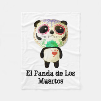 Panda of The Day of The Dead Fleece Blanket