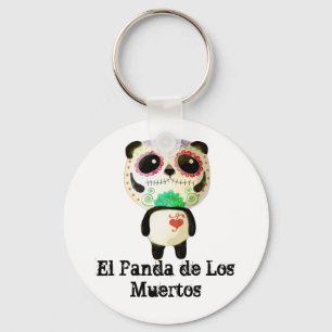 Panda of The Day of The Dead Keychain