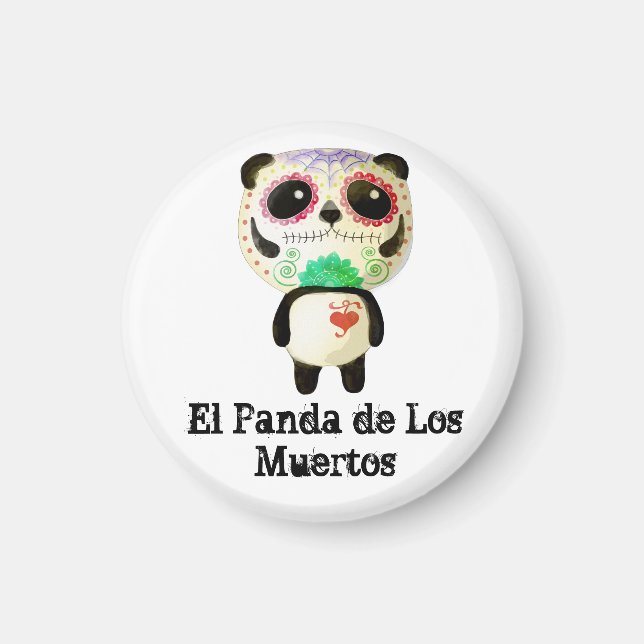 Panda of The Day of The Dead Magnet (Front)