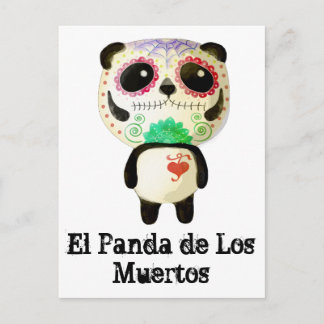 Panda of The Day of The Dead Postcard