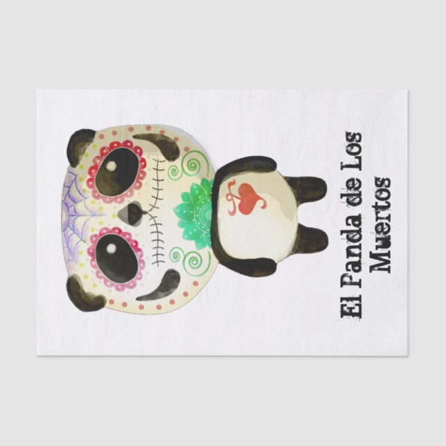 Panda of The Day of The Dead Tissue Paper (Front)